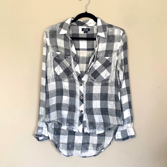 Distressed hi low button up Nollie - Picture 1 of 5